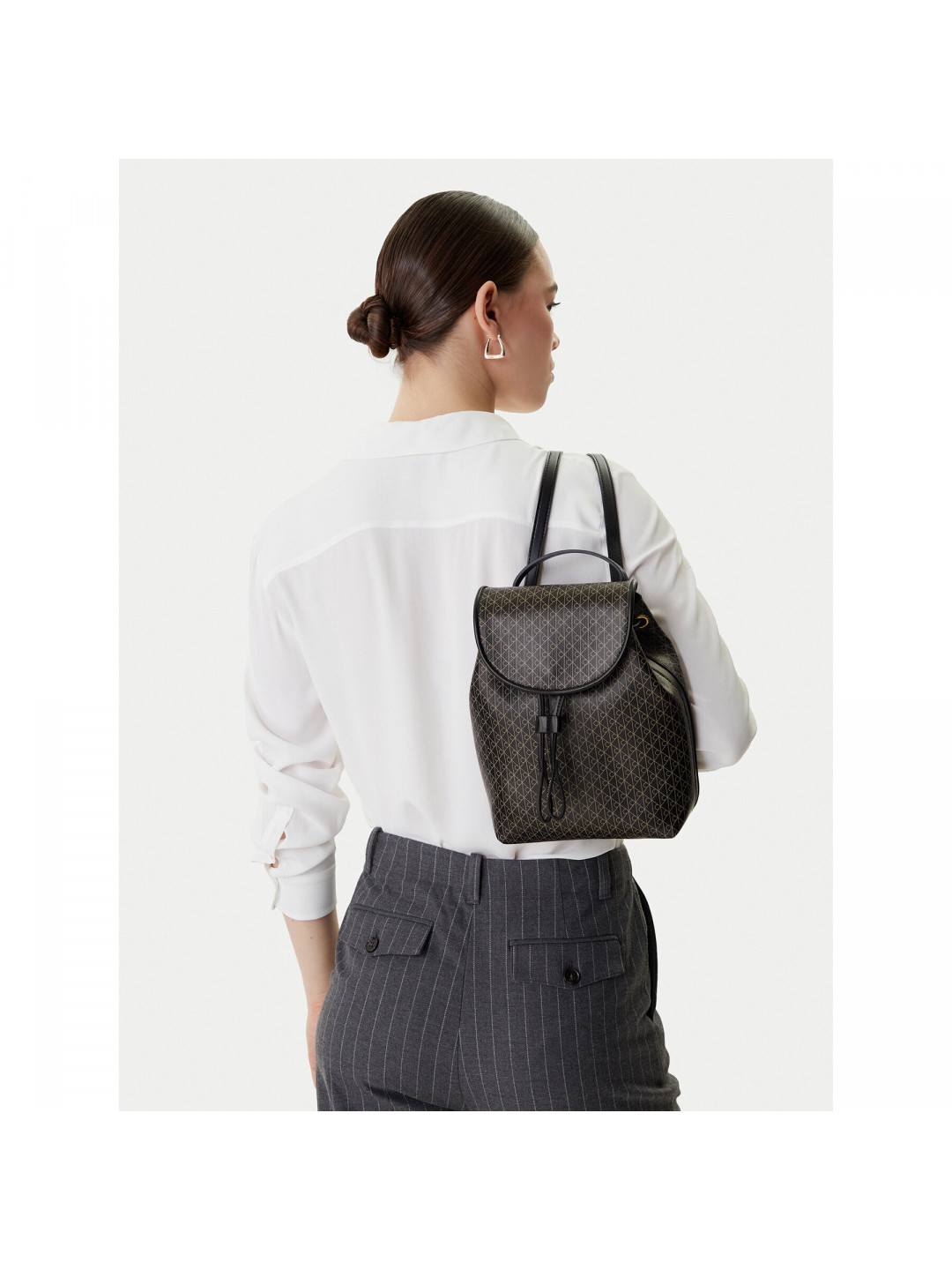 Batoh Calvin Klein Emblem Aop Mini Backpack LV04F3507G Černá